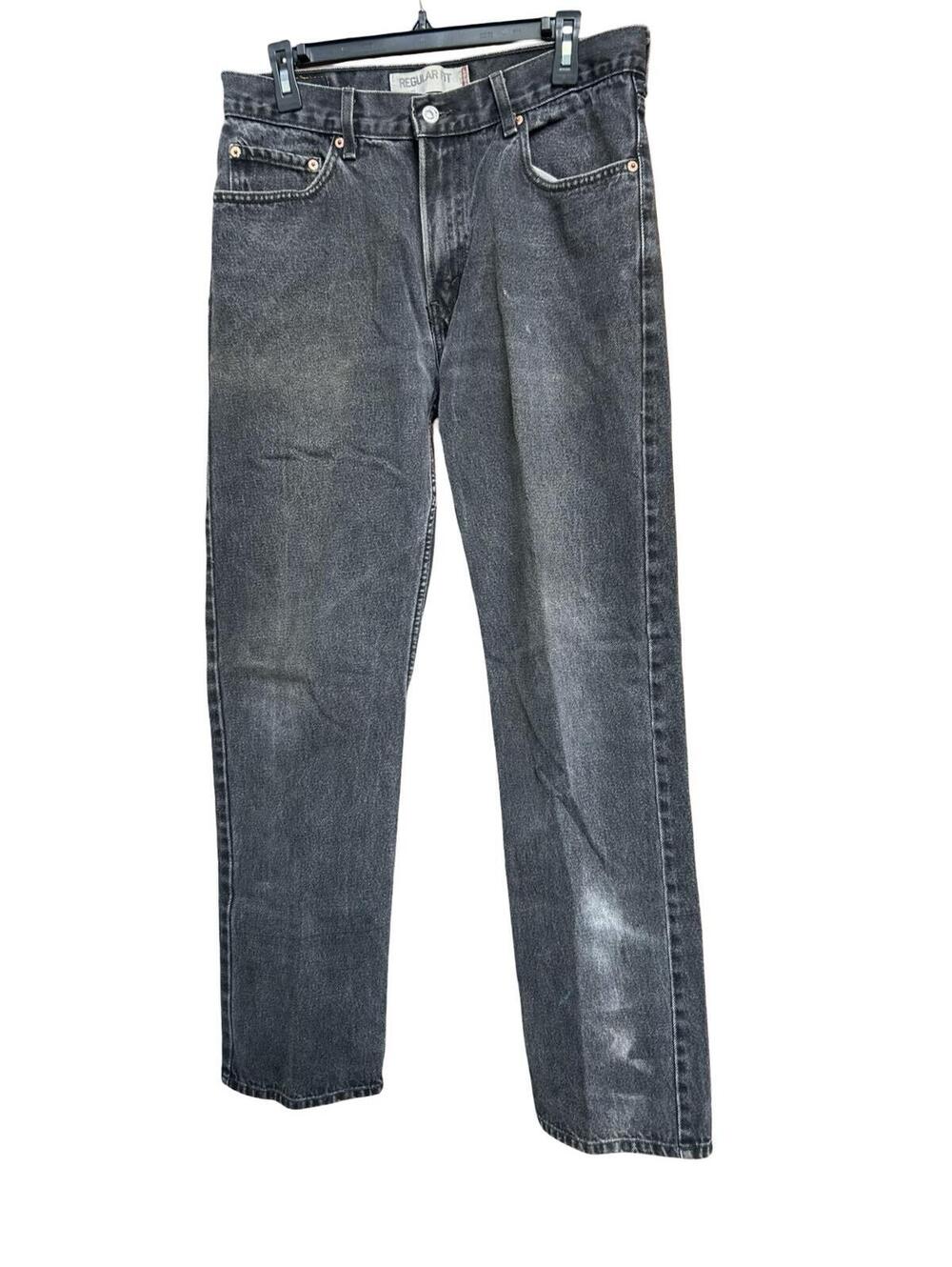Vintage Levi’s 505 Regular Fit Jeans Men’s 34x34‎ Black Faded USA Style